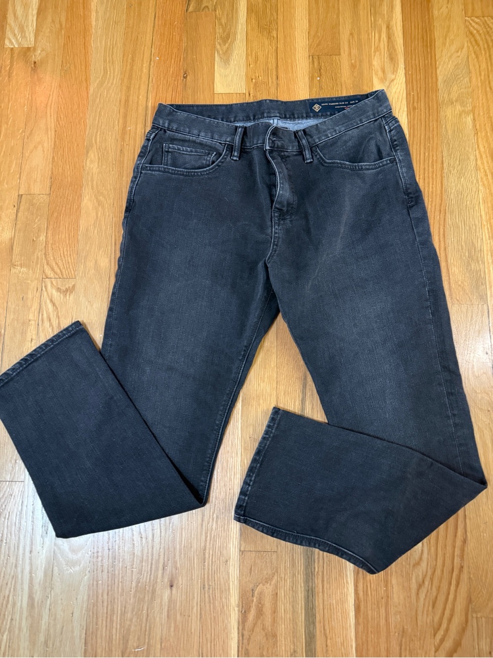 Roark Highway 133 Slim Fit Washed Black Jeans - Straight Fit (34 waist)